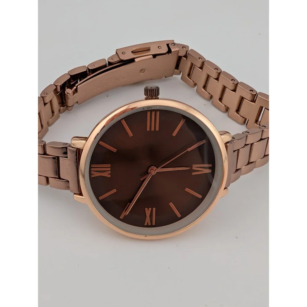 Accutime Watch Women 35mm‎ Case Rose Gold 7.5